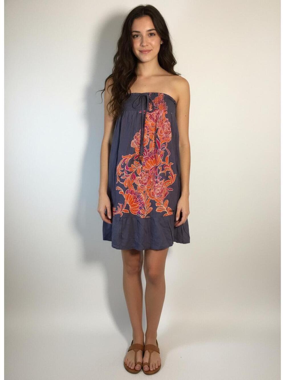 Roxy Bohemian Halter Floral Mini Dress - Stylish and Colorful Medium